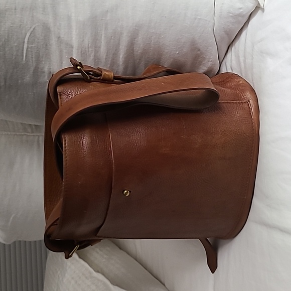 Madewell Brown Leather Bucket Bag - Picture 2 of 12